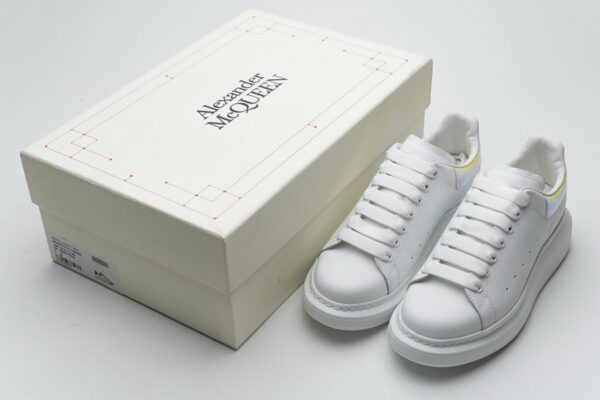 462214 WHGP7 9001 Alexander McQueen Sneaker White Orange Laser - Image 3