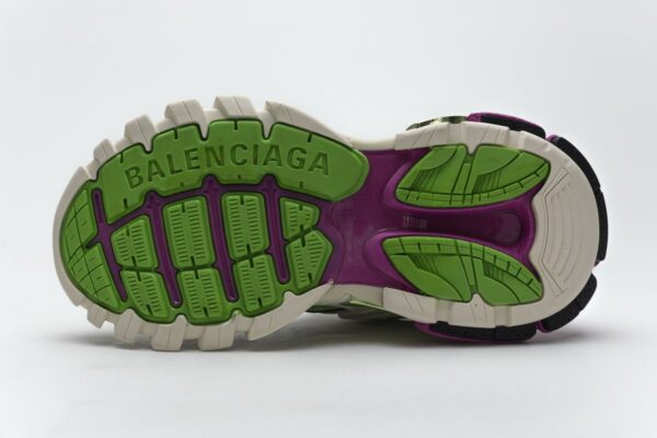 568615 W2GN3 9199 Blenciaga Track 2 Sneaker White Green Pink - Image 9