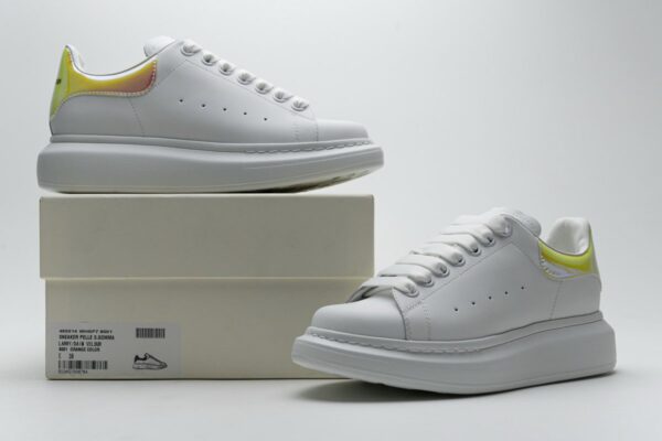 462214 WHGP7 9001 Alexander McQueen Sneaker White Orange Laser - Image 2